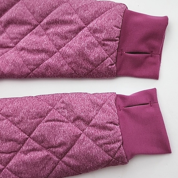 High Sierra Women's Insulated Heathered  Pink Zip Up Quilted Bomber Jacket Sz XL - Picture 7 of 15